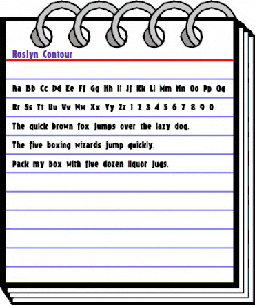 Roslyn Contour Regular animated font preview Roslyn Contour Regular animated font preview