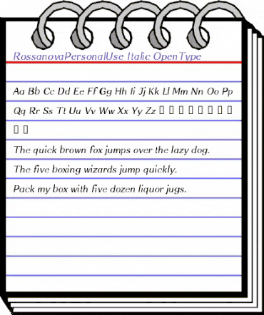 Rossanova Personal Use Italic animated font preview Rossanova Personal Use Italic animated font preview