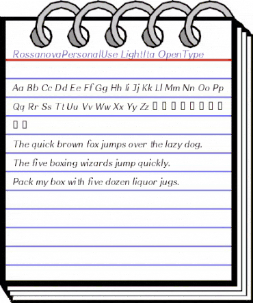 Rossanova Personal Use Light Italic animated font preview Rossanova Personal Use Light Italic animated font preview