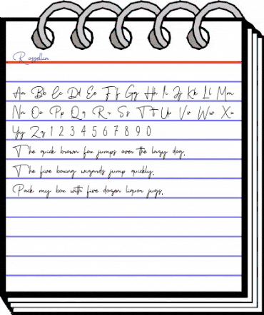 Rossellia Regular animated font preview Rossellia Regular animated font preview