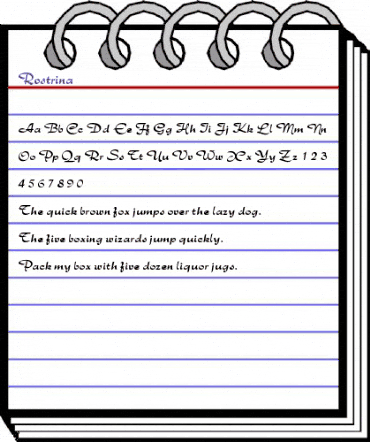 Rostrina Regular animated font preview Rostrina Regular animated font preview