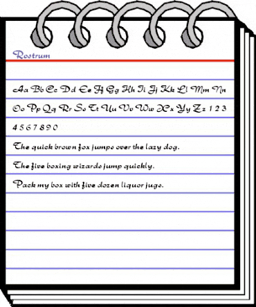 Rostrum Regular animated font preview Rostrum Regular animated font preview