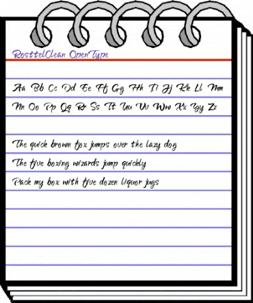Rosttel Clean Regular animated font preview Rosttel Clean Regular animated font preview