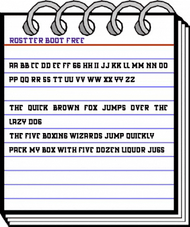 Rostter boot FREE Regular animated font preview Rostter boot FREE Regular animated font preview