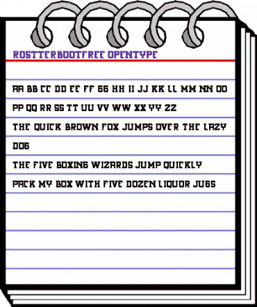 Rostter boot FREE Regular animated font preview Rostter boot FREE Regular animated font preview