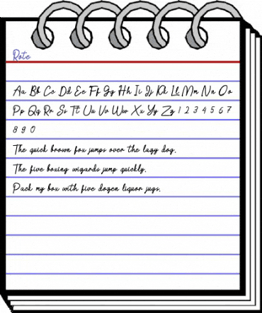 Rote Regular animated font preview