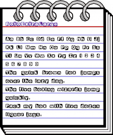 RotoExtraLarge Regular animated font preview RotoExtraLarge Regular animated font preview