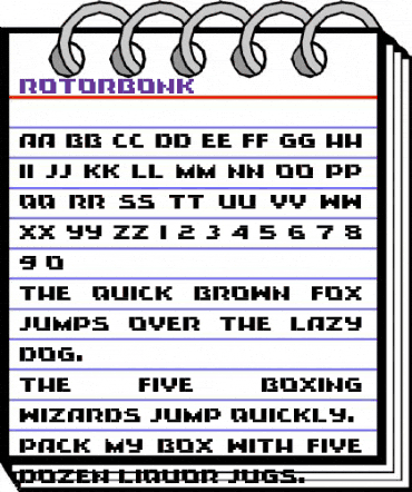 ROTORbonk Regular animated font preview ROTORbonk Regular animated font preview