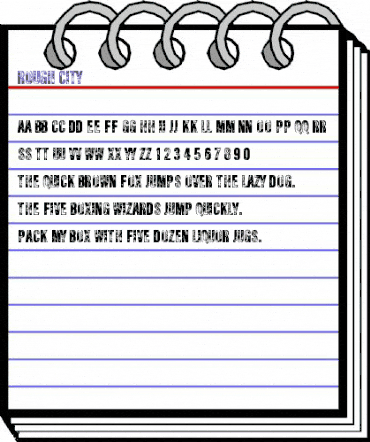 Rough City Regular animated font preview