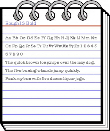 Rough13 Bold animated font preview Rough13 Bold animated font preview