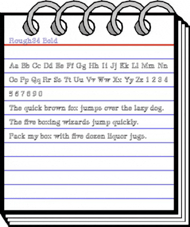 Rough34 Bold animated font preview Rough34 Bold animated font preview