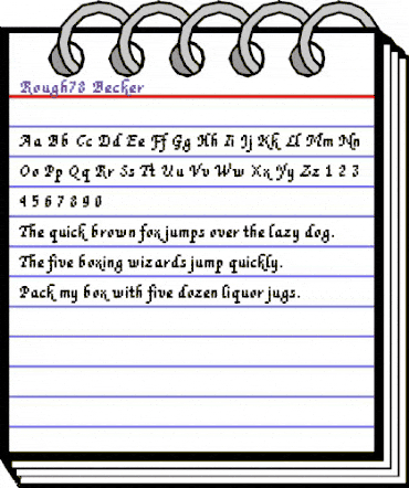 Rough78 Becker Regular animated font preview Rough78 Becker Regular animated font preview