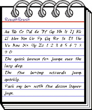 RoughBrush Regular animated font preview RoughBrush Regular animated font preview