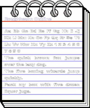 Roughhewn Outline Regular animated font preview Roughhewn Outline Regular animated font preview