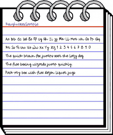 Rough Notes Sample Regular animated font preview Rough Notes Sample Regular animated font preview