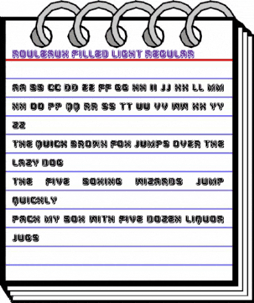 Rouleaux Filled Light Regular animated font preview Rouleaux Filled Light Regular animated font preview