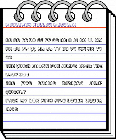 Rouleaux Hollow Regular animated font preview Rouleaux Hollow Regular animated font preview