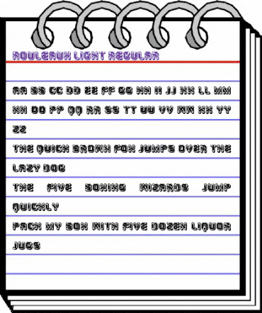 Rouleaux Light Regular animated font preview Rouleaux Light Regular animated font preview