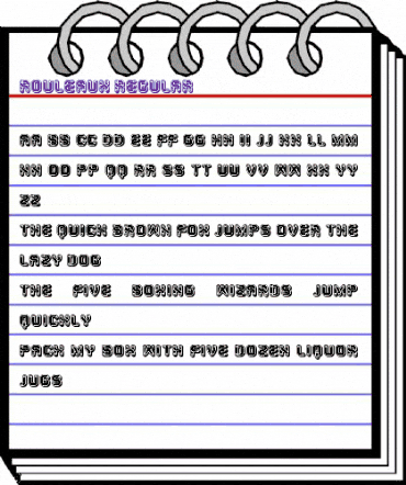 Rouleaux Regular animated font preview