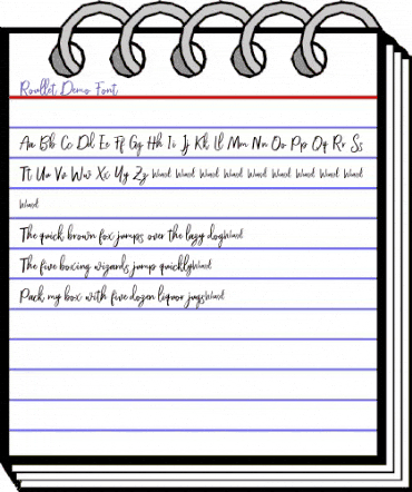 Roulletes Demo Font Regular animated font preview