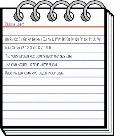 Round Light Regular animated font preview Round Light Regular animated font preview