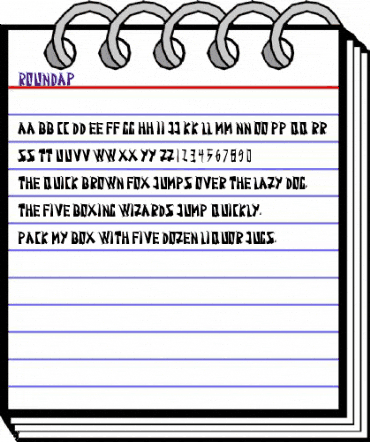 Roundap Regular animated font preview Roundap Regular animated font preview