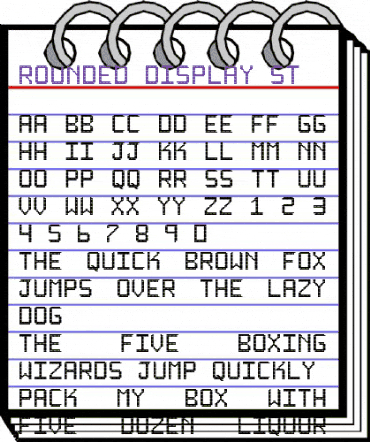 Rounded display St Regular animated font preview Rounded display St Regular animated font preview