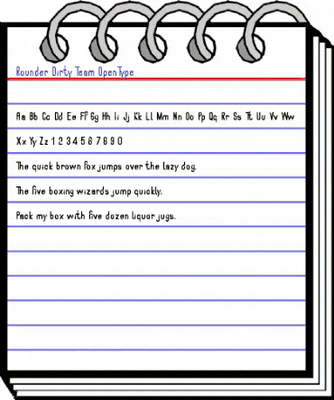 Rounder Dirty Team Regular animated font preview Rounder Dirty Team Regular animated font preview