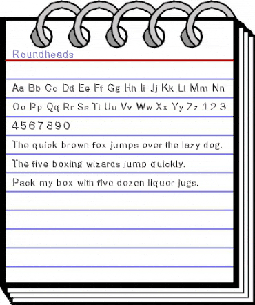 Roundheads Regular animated font preview Roundheads Regular animated font preview