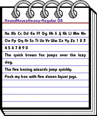 RoundHouseHeavy DB Regular animated font preview