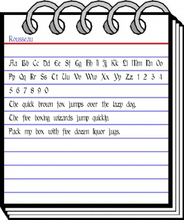 Rousseau Regular animated font preview Rousseau Regular animated font preview