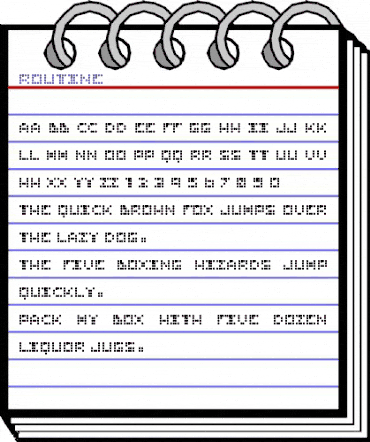 Routine Regular animated font preview Routine Regular animated font preview