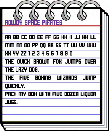 Rowdy Space Pirates Regular animated font preview Rowdy Space Pirates Regular animated font preview