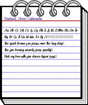 Rowland Demo Caligraphy Regular animated font preview Rowland Demo Caligraphy Regular animated font preview