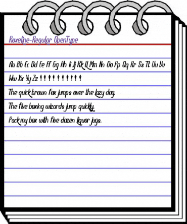 Roxeline Regular animated font preview Roxeline Regular animated font preview