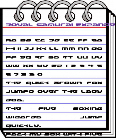 Royal Samurai Expanded Expanded animated font preview Royal Samurai Expanded Expanded animated font preview