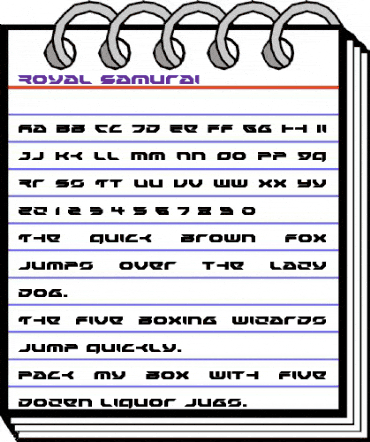 Royal Samurai Regular animated font preview Royal Samurai Regular animated font preview