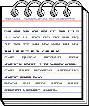 Royal Samurai Gradient Regular animated font preview Royal Samurai Gradient Regular animated font preview