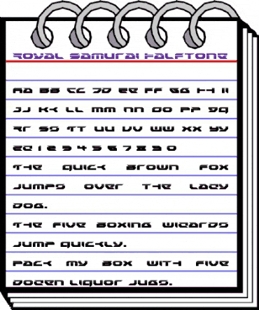 Royal Samurai Halftone Regular animated font preview Royal Samurai Halftone Regular animated font preview