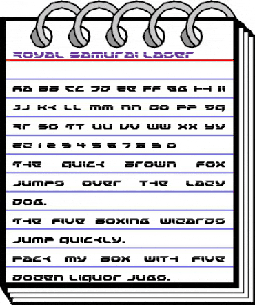 Royal Samurai Laser Regular animated font preview Royal Samurai Laser Regular animated font preview