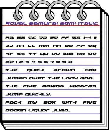 Royal Samurai Semi-Italic Semi-Italic animated font preview