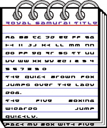 Royal Samurai Title Regular animated font preview Royal Samurai Title Regular animated font preview