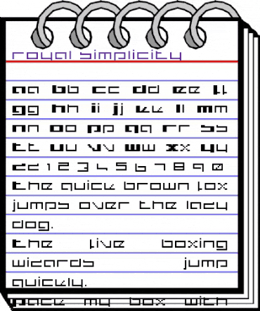 royal simplicity Regular animated font preview