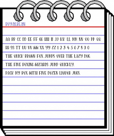 Royalbean Regular animated font preview