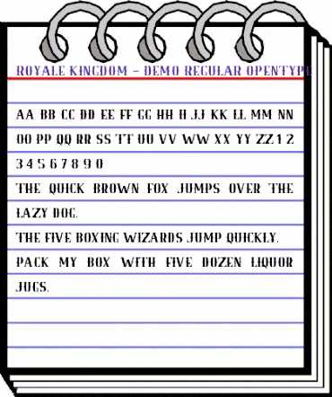 Royale Kingdom DEMO Regular animated font preview Royale Kingdom DEMO Regular animated font preview