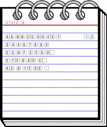 RRKeyLetters Normal animated font preview