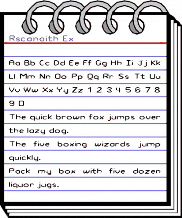 Rscanaith Ex Regular animated font preview