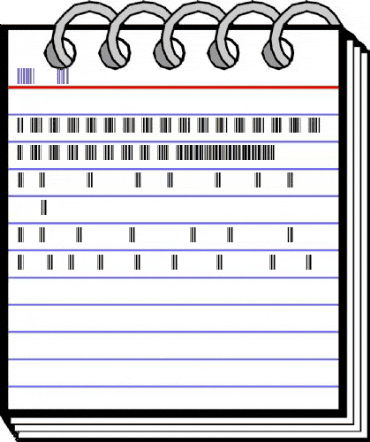 RSCode39 Regular animated font preview