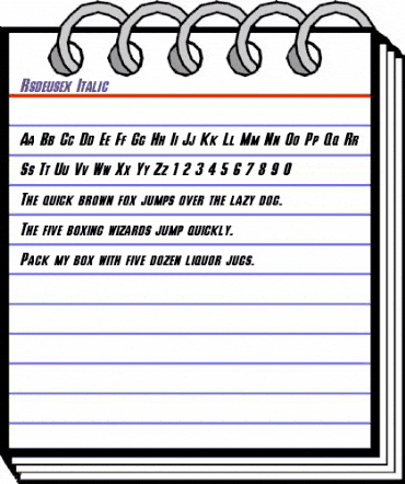 Rsdeusex Italic Italic animated font preview Rsdeusex Italic Italic animated font preview