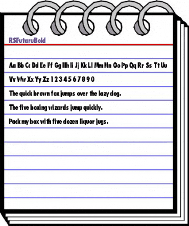 RSFutaruBold Regular animated font preview